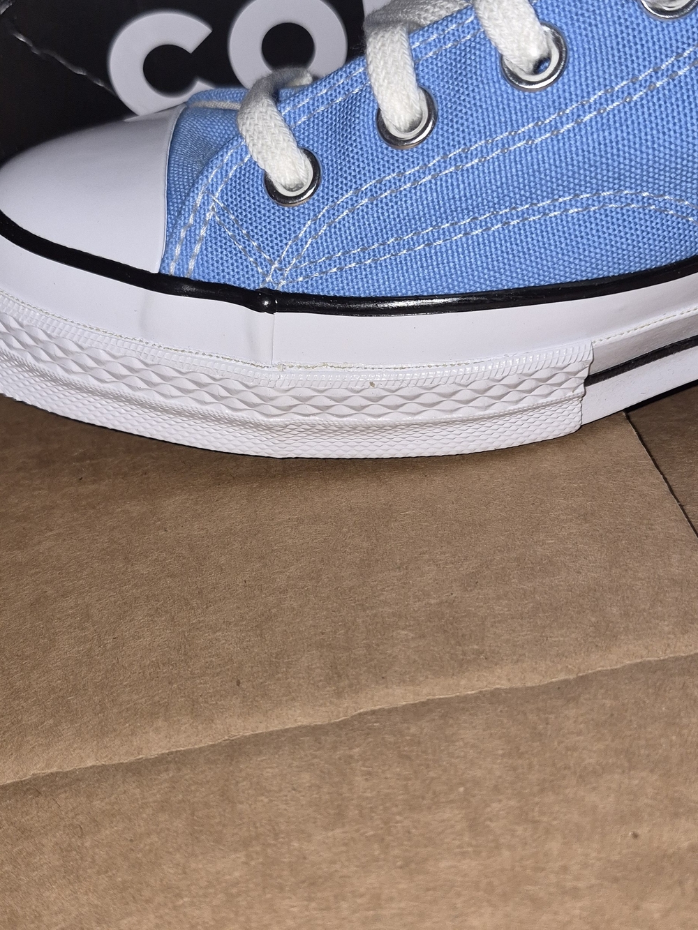 Converse Men's  Blue Canvas High-Top Sneakers with Strawberry Accent - Picture 6 of 10